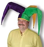 Mardi Gras Plush Floppy Jester Hat