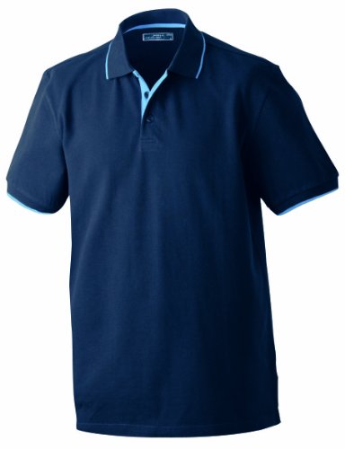 James & Nicholson Herren Polo Campus, graphite/aqua, S, JN147 grpaq Preisvergleich
