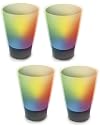 Buztronics 4 Pack Color Change 1-1/4-Ounce Light Up Shot Glasses