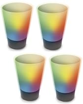 Buztronics 4 Pack Color Change 1-1/4-Ounce Light Up Shot Glasses