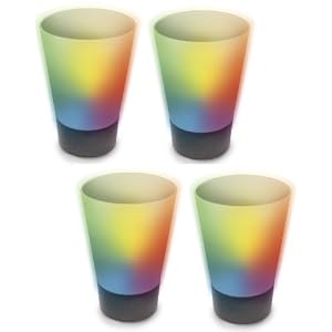 Buztronics 4 Pack Color Change 1-1 4-Ounce Light Up Shot Glasses by 