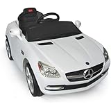 Mercedes-Benz SLK Kids 6v Electric Ride On Toy Car w/ Parent Remote Control - White