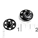 60 Sets of Sew-on Snaps, 19mm, Black