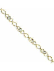 0.1 Carat 14K Gold Diamond Bracelet