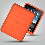 APPLE iPAD TABLET ORANGE FLOWER PRINT SILICONE SKIN PROTECTOR BRAND NEW ACCESSORIES BY OLIVIASPHONES