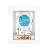 Ice Watch - SI.WT.S.S.10 - Montre Femme - Quartz Analogique - Cadran Turquoise - Bracelet Silicone Blanc - Petit Modèle