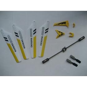 Full Replacement Parts Set for Syma S107 RC Helicopter, Main Blades,Tail Decorations,Tail Props,Balance Bar,Yellow Set-