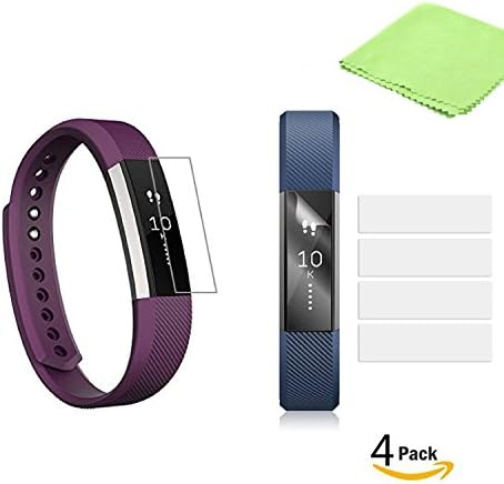 MrBit Fitbit Alta Screen Protector Glass Premium HD Clear Tempered Glass with Free Lifetime Replacement Warranty (4 Pack)