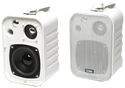 TIC CORPORATION ASP25-W Indoor/Outdoor 2-Way 50-Watt Speakers (White)
