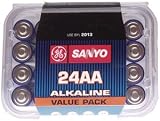 GE/Sanyo - AA Alkaline Battery 24-Pack