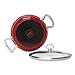 Chantal Copper Fusion 4-Quart Covered Risotto Pan, Chili Red