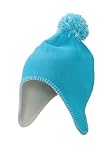 Produkt-Bild: Myrtle Beach Uni Beanie Pompon, turquoise / off-white, One size, MB7938 tuow