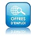 Bouton Carré offres D'emploi (bleu) - 24H x 24W - Peel and Stick Wall Decal by Wallmonkeys