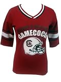 South Carolina Gamecocks Women's Jersey Tee With Sleeve Stripes