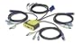 IOGEAR 4-Port MiniView Micro PS/2 Audio KVM Switch with 4 Cables GCS614A