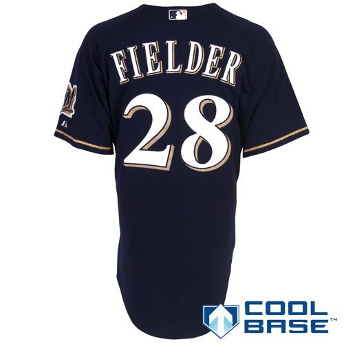 Milwaukee Brewers Authentic Prince Fielder Alternate Road Cool Base Jersey Size 56
