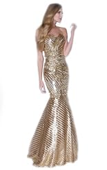 Sexy Chiffon/Taffeta/Tulle Lace Beaded Crystal Backless Applique Crystals Evening Dress 