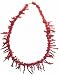 Mediterranean Branch Coral Necklace 14k Gold End Cups and Spring Ring 18 Inches