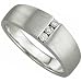 0.14 Ct. T.W. Round Brilliant Cut Diamonds, 14Kt. White Gold. Men's Diamond Ring