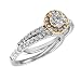 14K Diamond Ring Set with 49 Round Diamonds on a rose gold mount (center stone not included)