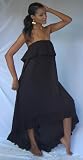 BLACK DRESS COVER UP RUFFLE FITS - M L XL 1X - V509