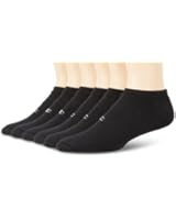 Champion Men's 6 Pack No Show Socks, White/Grey Head/Sliver, 12-14