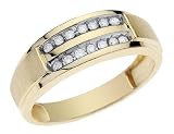 Diamond Men's Ring 1/5 Carat (ctw) in Yellow Gold