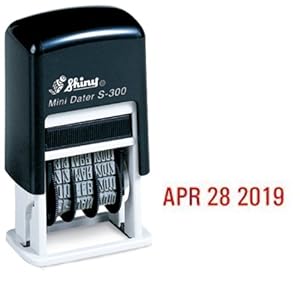 date stamp inking self ink rubber shiny dater stamps mini line office remoticol