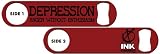 Killer Inked Bottle Opener: Depression: Anger Without Enthusiasm - Red