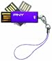 PNY Micro Swivel Attach� 4 GB USB 2.0 Flash Drive P-FDU4GBSV-EF/PLM (Plum)