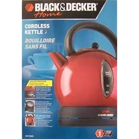 BLACK and DECKER CORDLESS KETTLE IN RED - CASE PACK OF 4 by 