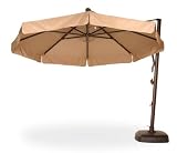 13 Foot Octagon Cantilever Umbrella - Teak - Caluco - AKZ-01A-11