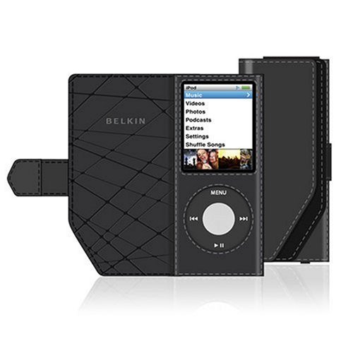 Childrens Toyshop  Electronics : Belkin Ipod Nano 4G leather folio black