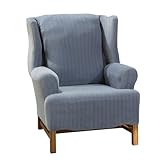 Sure Fit 'Stretch Pinstripe' Slipcover, Wing Chair
