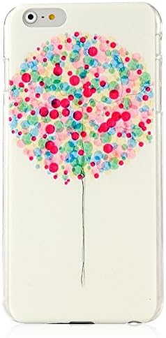 MOLLYCOOCLE Fashion Style Painted PC Cover White Skin Phone Back Cover Shell Protective Shell with Colorful Hot Air Balloon Pattern for Iphone 6 Plus (5.5")