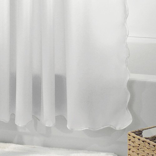 interDesign シャワーカーテン Scalloped WH 5913