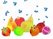 Fruit Harvest - Fresh, Original Design on a Pure Cotton Kitchen Towel