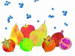 Fruit Harvest - Fresh, Original Design on a Pure Cotton Kitchen Towel