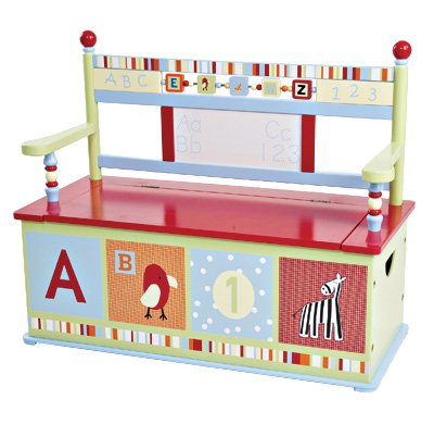 Levels of Discovery Alphabet Soup Toy Box Bench