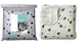 Review   / Aden + Anais Aqua/Brown Muslin Cotton Dream Blanket