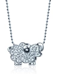 Alex Woo "Little Signs Animals" White Sheep Pendant Necklace