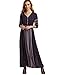 ROMWE Women's Summer Casual Half Sleeve Vintage Print Split Maxi Dress