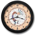 Kokopelli In Tune 1 Round Acrylic Wall Clock