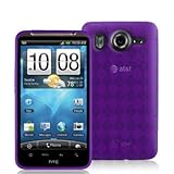 Purple TPU Candy Rubber Flexi Skin Case Cover for HTC Inspire 4G New By Ele ....