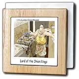 LORD OF THE ONION RINGS - 6 Inch Tile Napkin Holder