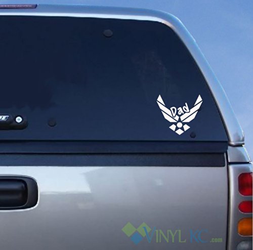 Airforce Dad Decal - White