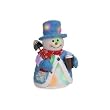14.5" Battery Operated Lighted LED Color Changing Snowman Christmas Decoration
