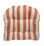 Wicker Patio Furniture Chair Cushion – South Beach Persimmon Stripe