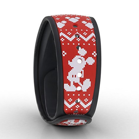Disney Mickey Mouse Christmas Holiday Sweater Red MagicBand Link It Later Magic Band