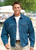 Big Mens Authentic Denim Jacket by Port Authority (Big & Tall and Regular Sizes)